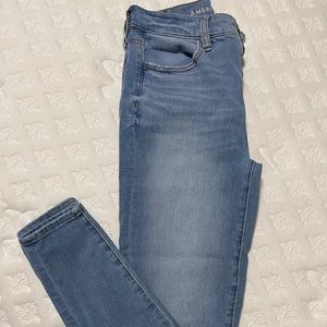 American Eagle light blue skinny jeans